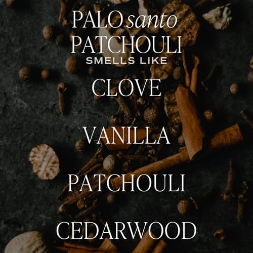 Sweet Water Decor Palo Santo Patchouli Soy Candle - Black Pepper, Clove Leaf, Nutmeg and Lavender Scented Candles for Home...
