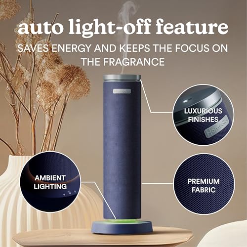 Homedics SereneScent Waterless Essential Oil Diffuser, Cordless Rechargeable Aromatherapy Diffuser for Home, Large Room Sc...