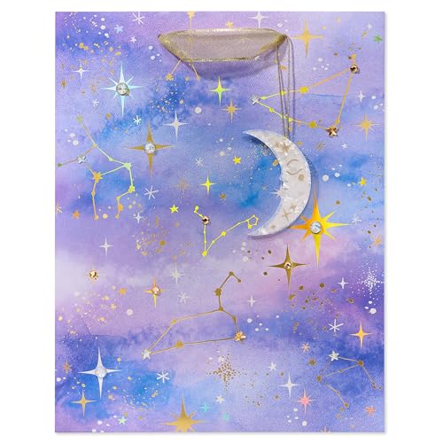 Papyrus 13" Large Gift Bag (Celestial Constellations) for Birthdays, Bridal Showers, Anniversaries and All Occasions (1 Bag)