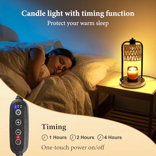 Candle Warmer Lamp with Timer Light: Electric Wax Melt Warming Dimmable for Yankee Candles Large - Birthday Christmas Gift...