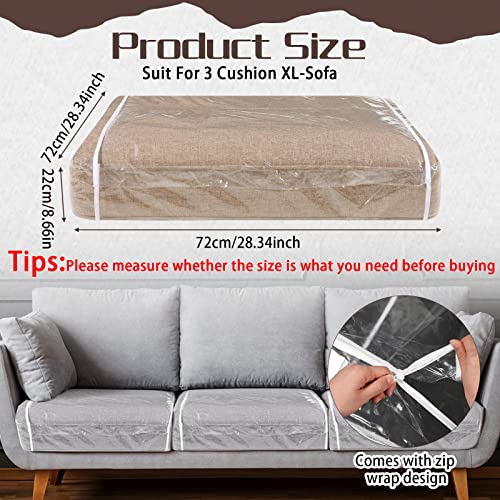 Geetery Plastic Sofa Seat Cushion Covers PVC Waterproof Couch Covers Furniture Sofa Seat Slipcover for Against Cat Dog Cla...