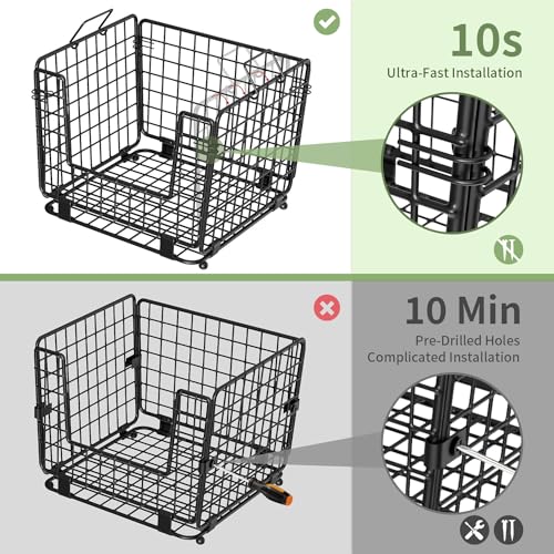 Wire Storage Basket for Kitchen Pantry: GGIU Stackable Kitchen Counter Organizers - Wire Organizing Bin for Produce Vegeta...