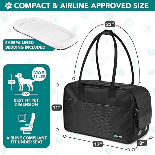 PetAmi Dog Purse Carrier for Small Dogs, Airline Approved Soft Sided Pet Carrier with Pockets, Ventilated Dog Carrying Bag...
