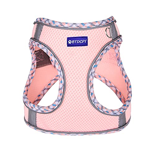 BTDCFY Step in Mesh Dog Harness and Leash Set - Breathable Air Mesh Reflective Escape Proof Vest - No Choke, Lightweight