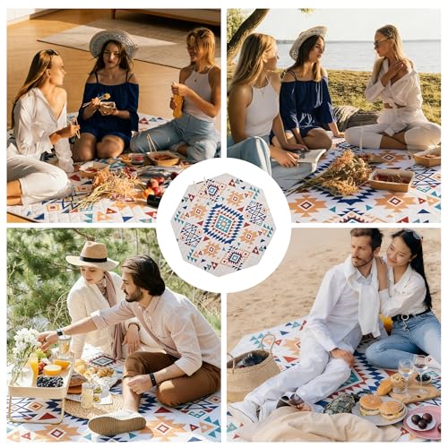 ALLBFENG 87 in * 87 in Waterproof Picnic Mat Picnic Blanket, Enlarged and Thickened Camping Mat, Larger Picnic Blanket, Su...