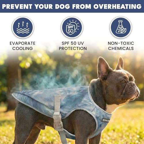 Spark Paws Dog Cooling Vest - SPF 50 UV Sun Protection - Summer Heat Relief Gear for Dogs, Lightweight, Evaporative Coolin...