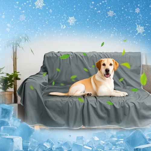 Kritter Planet Waterproof Cooling Dog Mat, Soft Pet Blanket for Summer, Lightweight Outdoor Mat, Reversible Furniture Cove...