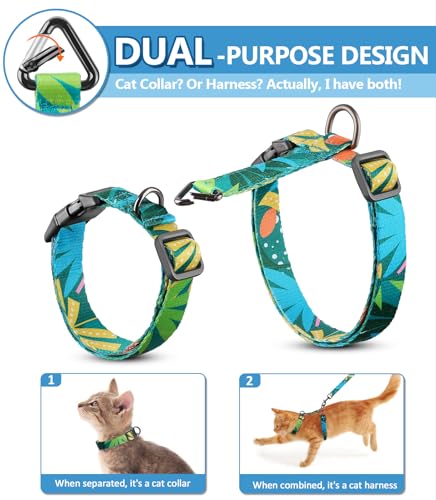 Halypet Cat Harness and Leash Set, Escape Proof [3 in 1 Adjustable & Lightweight] Cat Harness, Soft Comfortable Kitten Har...