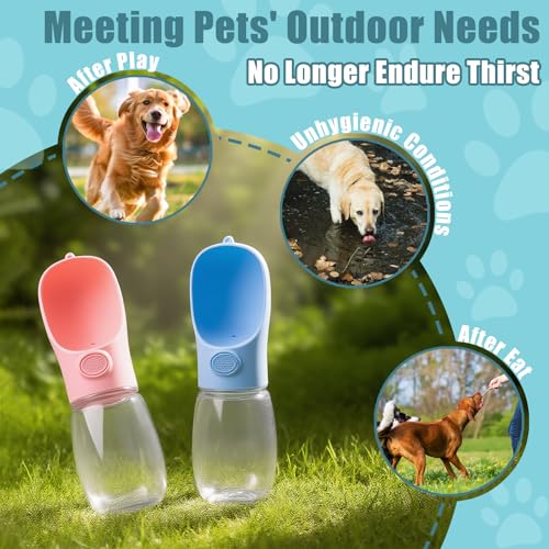 Bestac Pet Travel Water Bottle - Portable Dog&Cat Water Cup, One-Hand Operation, Lightweight & Leak-Proof, BPA-Free, Compa...