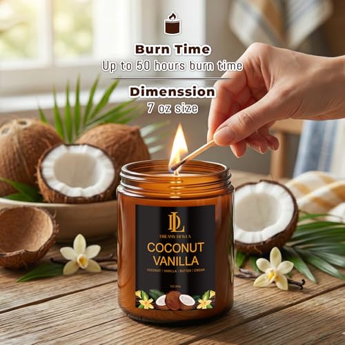 Scented Candles Set, 4 Pack Soy Candles for Home Scented, Candle Gifts for Women Men, 28oz 200 Hours Burn, Scents of Pinea...