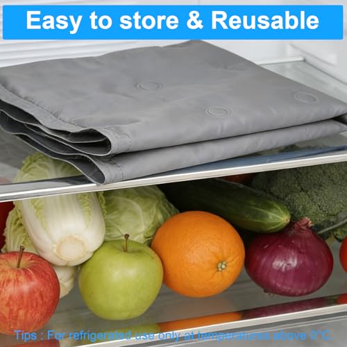 Reusable Freezable Ice Mat - 2 Pack, 19.7 x 15.7 Inch Charcuterie Chilling Mats for Cheese, Deli, Sushi & More, Keeping Fo...