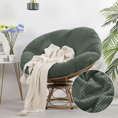 HOMBYS Cover for Papasan Cushion, Soft Slipcover Only (Without Cushion), Removable and Machine Washable Chair Covers with ...