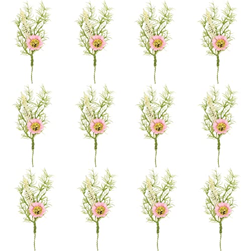 SARO LIFESTYLE Floral Design Napkin Picks (Set of 12)