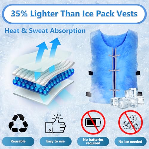 Loxiia Evaporative Cooling Vest for Men & Women, Water-Activated Cooling Vest for Hot Weather