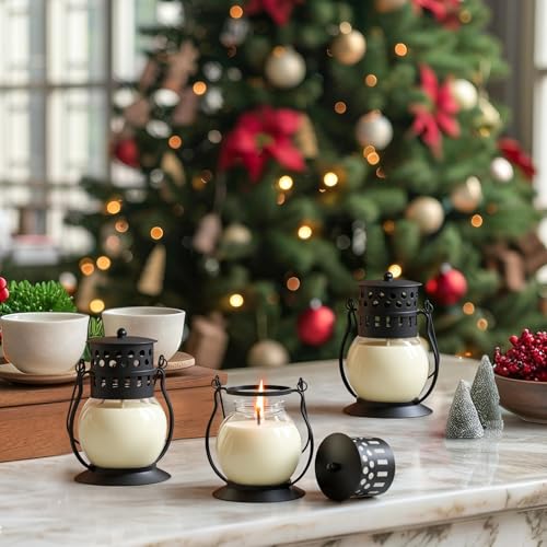 Scented Candles Gift Set - 3 Pack Candles for Home Scented Retro Lantern, Fall Candle Set Perfect for Women, Birthday, Yog...
