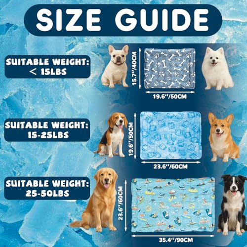 Cooling Pad for Dog,Instant Pet Cool Mat for Puppy,Comfortable Cool Pet Mat for Cat.Portable Dog Bed for Summer. Suitable ...