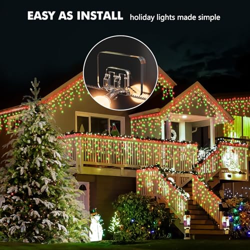 Galetcy Hooks for Outdoor String Lights - 100 Pack with Adhesive Strips - No Damage, No Tools, No Holes, Waterproof and U...