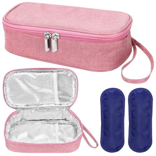 ISUSSER Breastmilk Cooler Bag with Ice Pack, Portable Insulated Breast Milk Storage Cooler Bag, Small Stylish Breastmilk S...