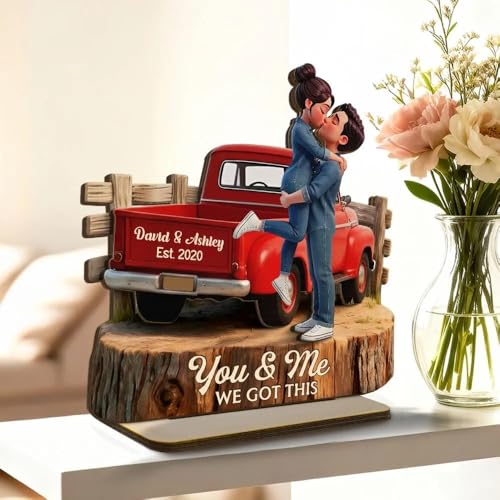 Personalized 2 Layered Wooden Plaque You and Me We Got This Timeless Love Under The Light Custom Engraved Couple Sign Vale...