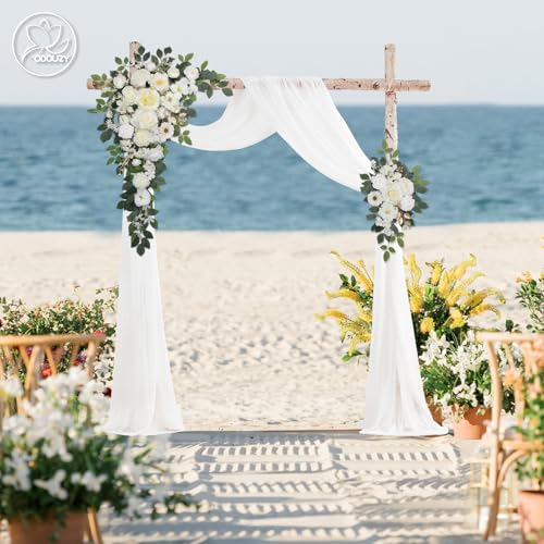 Odouzy Wedding Arch Flowers,Artificial Flower Arch Decor,2pcs Artificial Flower Arrangement for Wedding Decor Reception Ba...