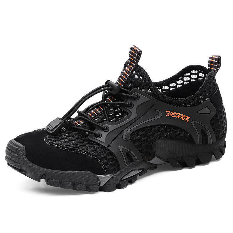 Korean-style Trendy Hiking Shoes With Breathable Mesh Uppers