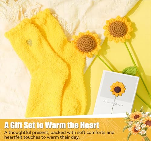 Mother's Day Gifts for Mom, 17pcs Relaxing Spa Gifts Set for Girls, Sisters, Mom, Sunflower Self-Care Package, Sending Sun...