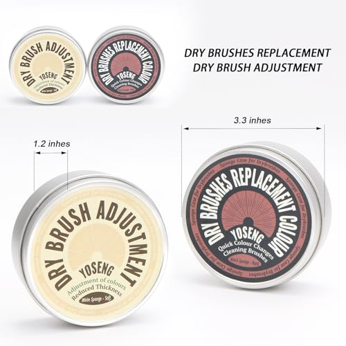 Yoseng 2 Pack Dry Brush Cleaner Sponge for Makeup & Art - Dual Texture Palette (White Soft/Black Hard) | Reusable Color Sw...