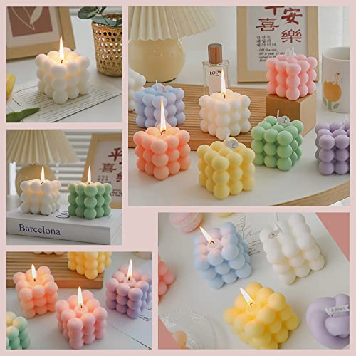 Aokala Scented Bubble Cube Candles for Home, Scented, 5.4 oz Soy Wax Aromatherapy Candle, Aesthetic Room Decor Cute Danish...