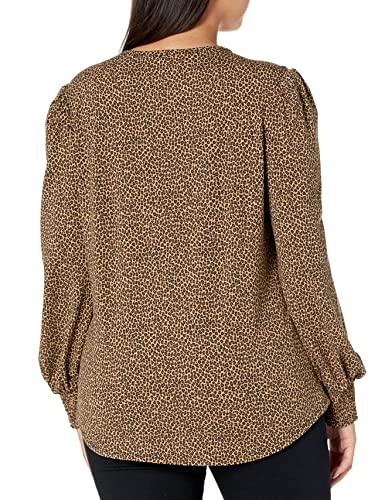 Amazon Essentials Women's Long-Sleeve Crewneck Smocked Cuff T-Shirt