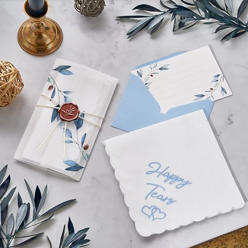 Mother Of The Bride Gifts Something Blue For Bride On Wedding Day Handkerchief