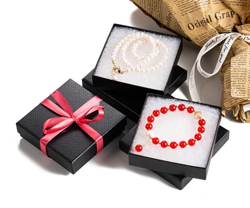 GEFTOL Jewelry Gift Boxes 20 Pack 3.5x3.5x1 Inch Cardboard Jewelry Boxes,Small Gift Boxes for Jewelry Earrings Necklaces H...