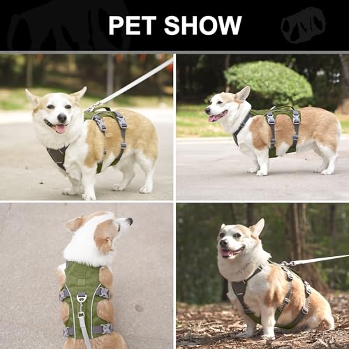 AKAILEA Escape Proof Dog Harness Medium Sized Dog, Reflective No Pull Dog Vest with Handle, Lightweight Full Body Pet Harn...