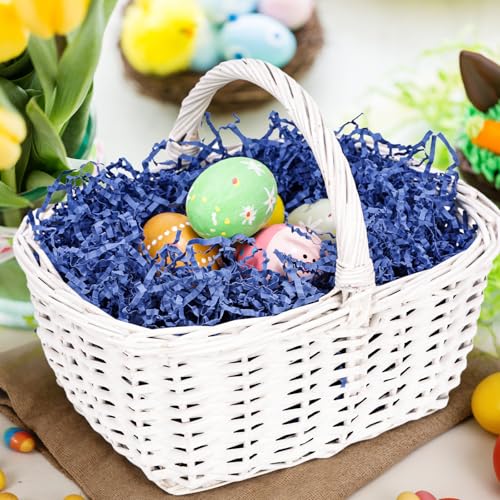 Koogel 1LB Blue Crinkle Paper Filler, Crinkle Cut Shredded Confetti for Basket Filling Graduation Boyfriend Birthday Hoild...