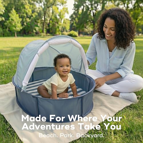 Babymoov Babyni Anti-UV Pop-Up Tent, UPF 50+ Sun Protection, Portable Baby Sun Shelter with Mosquito Net, Lightweight Trav...