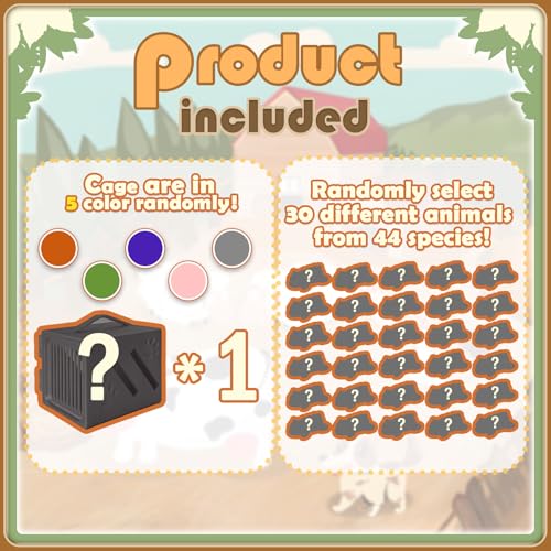30Pcs Mystery Mini Animals Figures Set, 3D Printed Small Animal Flexible Fidget , 3D Printed Cute Animal Home, Executive D...