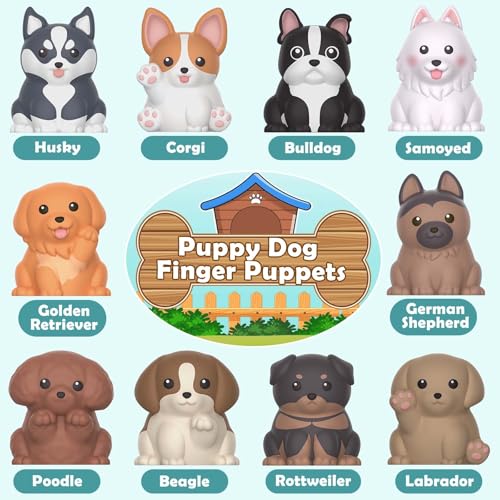 Aigybobo Learning Toys for Toddlers 1 2 3 Year Old, 20 Pcs Pet Dog Toys for Kids, Animal Counting Matching Sorting Fine Mo...