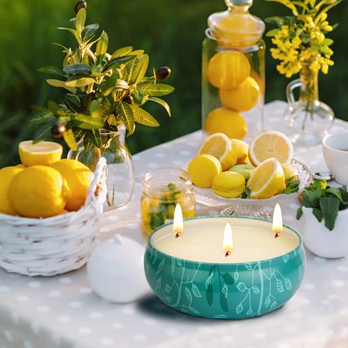 Citronella Candles Outdoor, Large Citronella Candle Outdoor for Patio, 3 Pack 12oz Summer Candle Bulk for Home Garden Yard...