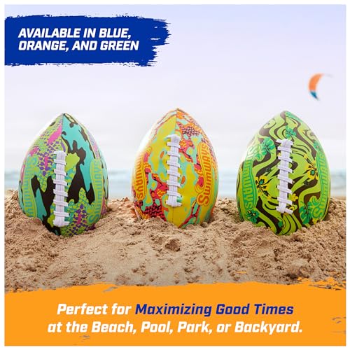 Swimways Hydro Waterproof Football, Outdoor Games for Adults and Kids, Swimming Pool Accessories and Pool Party Games,9.25...