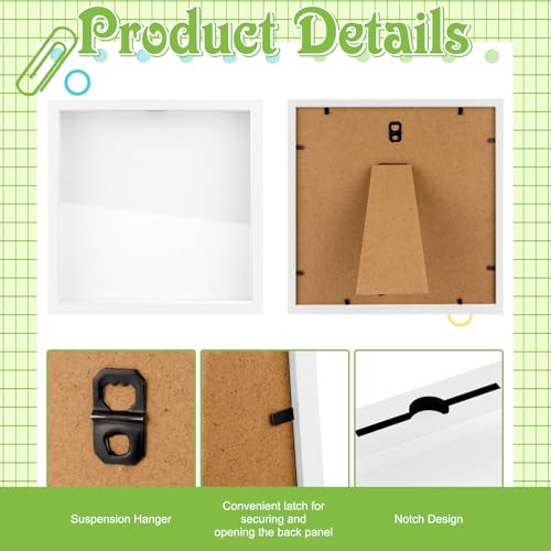 12x12 Traveler Adventure Shadow Box Frame Memory Box for Keepsakes Top Loading Shadow Keepsake Box with Slot for Concert T...