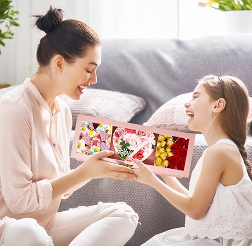 Empty Mom Flower Gift Box Mother's Day Floral Arrangement Letter Shaped Cardboard Fillable Box Chocolate Gifts Packaging f...