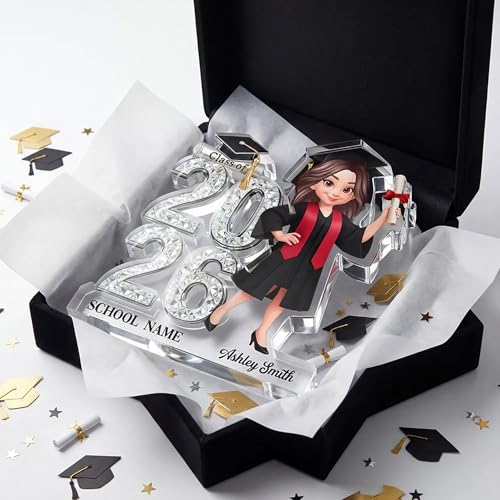 Custom Acrylic Block Plaque, Graduation Gifts For Seniors, Graduations Decoration, Gifts For Graduates Girls Friend Daught...