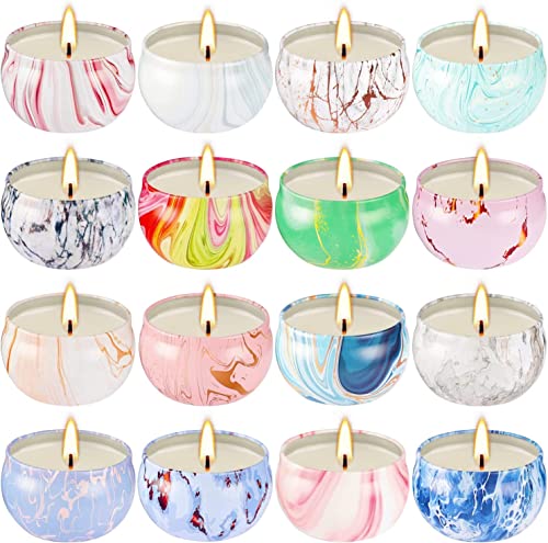 WPONSZU 16 Packs Scented Candle Gift Set for Mom | Woman, 2.5oz Jar Candles for Home Scented Bath Yoga, Natural Soy Wax, F...