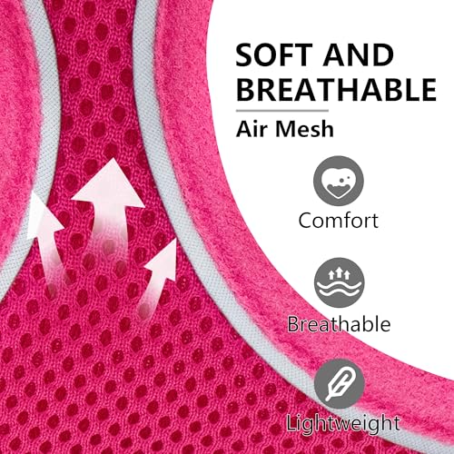 AIITLE Medium Girl Dog Harness, Comfortable Adjustable Mesh Vest with Quick-Release Buckle, Reflective Safety Strips – Per...