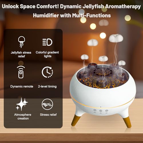 Aroma Diffuser with 7-Color Changing Lights, Quiet Ultrasonic Essential Oil Diffuser for Home, Auto Shut-Off, Cool Mist Hu...