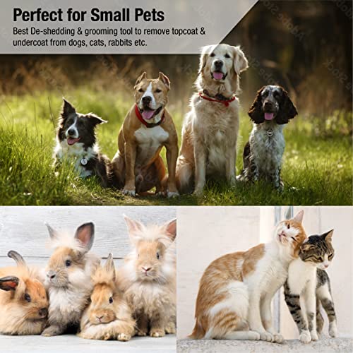 King Kanine Mini King Komb Pet Grooming Brush, Self Cleaning Deshedding | Multi-Use Tool for Cats & Kittens of All Life St...