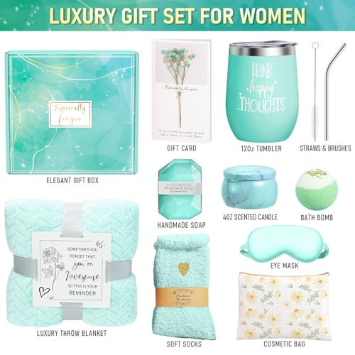 Mothers Day Birthday Gifts for Women Mom Grandma Wife Daughter Gift Basket, Happy Birthday Gifts for Women Mom Wife Best F...