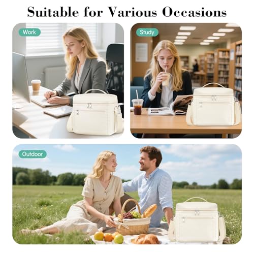 DALINDA Lunch Bag Cooler Bag Lunch Box for Women Men, Insulated Leak-Proof Lunch Bags Lightweight for Picnic,Grocery,Beac...
