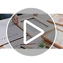 puthiac 8x10 Solid Oak Wood Picture Frame, Fits 6x8 with Mat or 8x10 Without Mat, Wall or Tabletop Display with Stand, Ver...