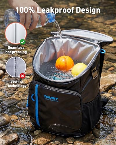TOURIT Backpack Cooler Insulated 30 Cans, Lightweight Leak Proof Travel Cooler Bag, Soft Waterproof Cooler Backpack for Me...