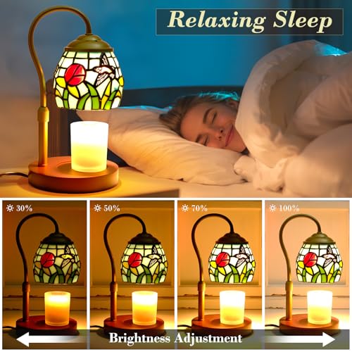 XIFEINIU Candle Warmer Lamp with Timer Dimmer, Adjustable Height Candle Warmer for Jar Candles, Birthday Gifts for Women N...